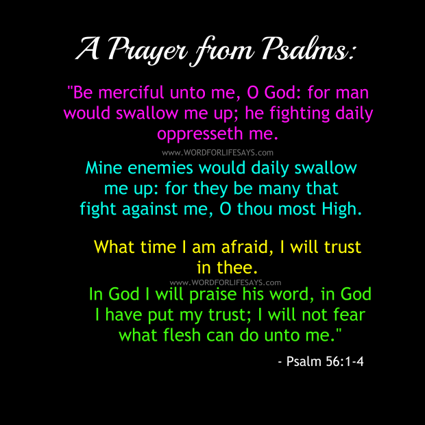 Psalm 56 Prayer Poster