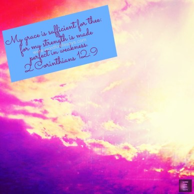 my grace is sufficient pink sky