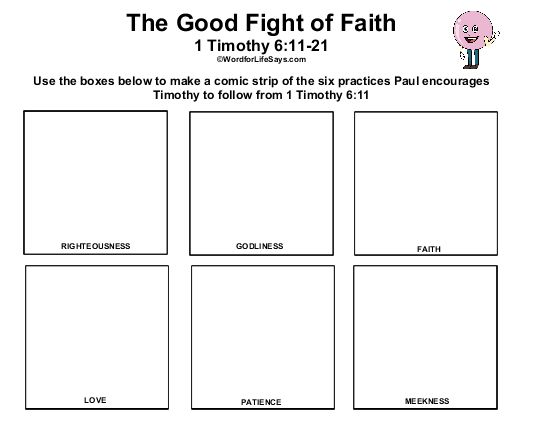The Good Fight of Faith Comic Strip-001