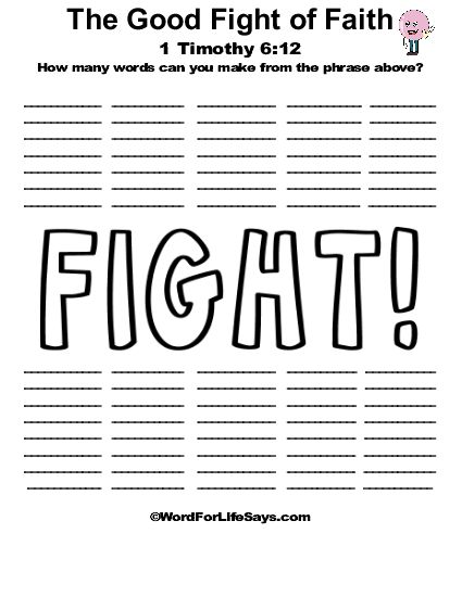 The Good Fight of Faith How Many Words-001