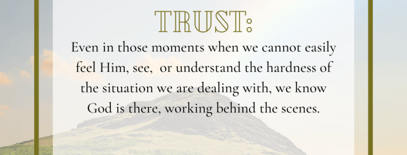 Inspirational and encouraging picture about trusting God even when we can't see it based on Joseph's story of being sold into Egyptian slavery