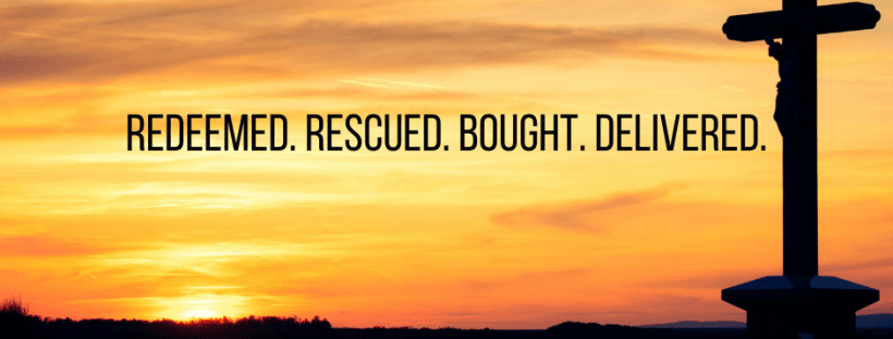 Christian inspirational cross picture for redemption and deliverance, Isaiah 43:1